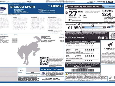 Certified 2025 Ford Bronco Sport Big Bend AWD/4WD image 2