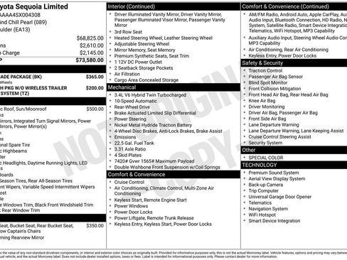 Used 2025 Toyota Sequoia Limited w/ Nightshade Package RWD image 32