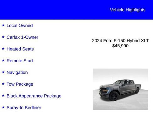 Certified 2024 Ford F150 XLT w/ Equipment Group 302A MID AWD/4WD image 3