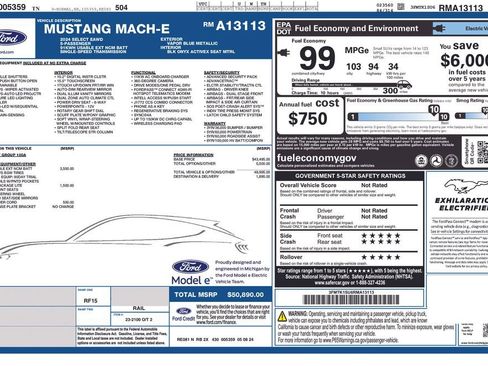 Used 2024 Ford Mustang Mach-E Select w/ Comfort Package Lite image 55