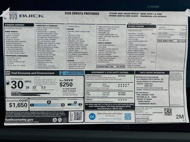 New 2026 Buick Envista Preferred w/ Convenience I Package FWD image 21