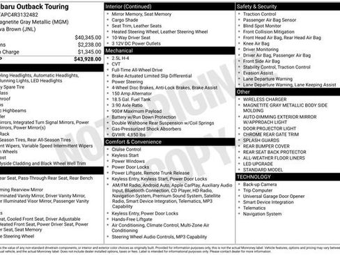 Used 2024 Subaru Outback Touring AWD/4WD image 2