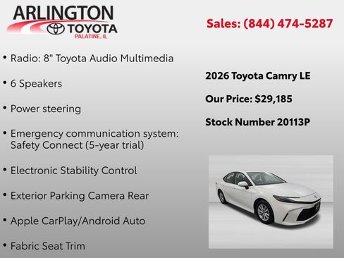 Used 2026 Toyota Camry LE FWD image 4