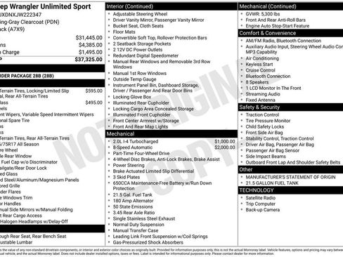 Used 2018 Jeep Wrangler Unlimited Sport AWD/4WD image 10