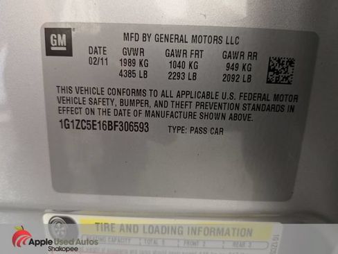 Used 2011 Chevrolet Malibu LT w/ Power Convenience Package FWD image 45