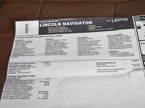 Used 2023 Lincoln Navigator Reserve image 68