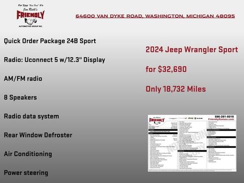 Used 2024 Jeep Wrangler Unlimited Sport AWD/4WD image 3