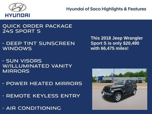 Used 2018 Jeep Wrangler Sport image 4