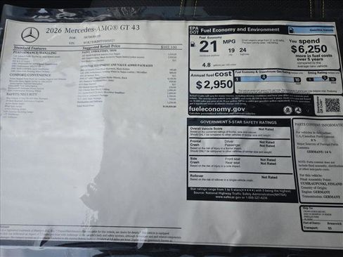 New 2026 Mercedes-Benz AMG GT 43 image 16