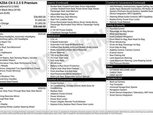 Certified 2026 MAZDA CX-5 2.5 S w/ Premium Package AWD/4WD image 9