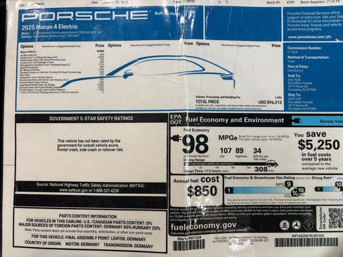 Used 2025 Porsche Macan 4 Electric AWD/4WD image 29
