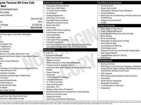 Used 2022 Toyota Tacoma SR AWD/4WD image 2