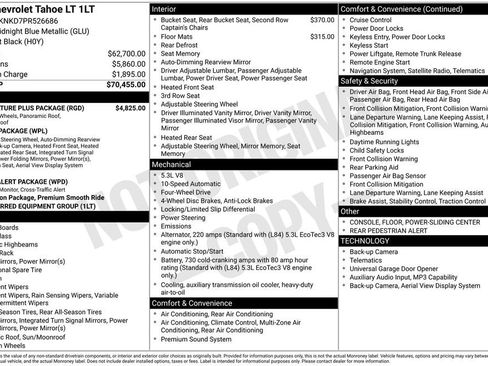 Used 2023 Chevrolet Tahoe LT w/ LT Signature Plus Package image 9