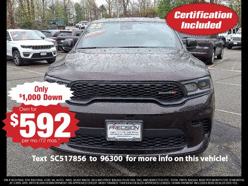 Certified 2025 Dodge Durango GT AWD/4WD image 1