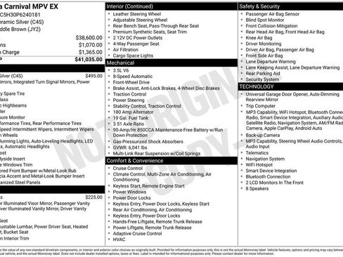 Used 2023 Kia Carnival EX FWD image 2