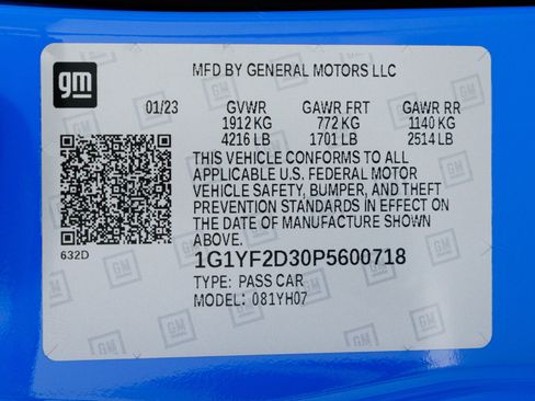 Used 2023 Chevrolet Corvette Z06 w/ Battery Protection Package RWD image 80