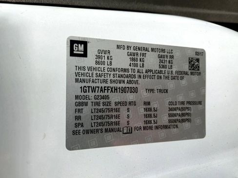 Used 2017 GMC Savana 2500 2500 WORK VAN image 34