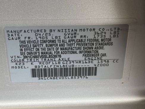 Used 2025 Nissan Versa SV FWD image 26