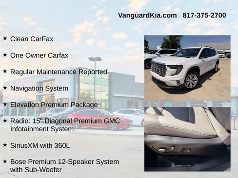 Used 2026 GMC Acadia Elevation w/ Elevation Premium Package AWD/4WD image 6