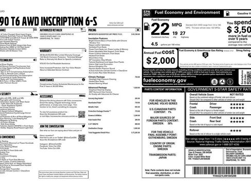 Used 2022 Volvo XC90 T6 Inscription w/ Advanced Package image 30