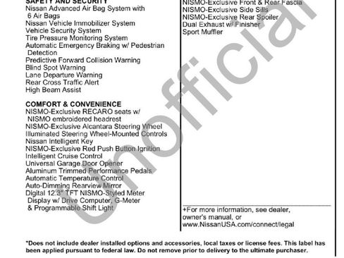 Used 2024 Nissan Z NISMO w/ Floor Mat Package image 5