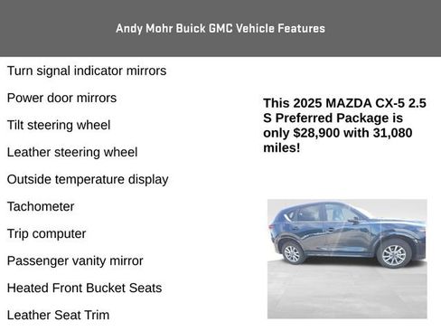 Used 2025 MAZDA CX-5 AWD 2.5 S w/ Preferred Package image 12
