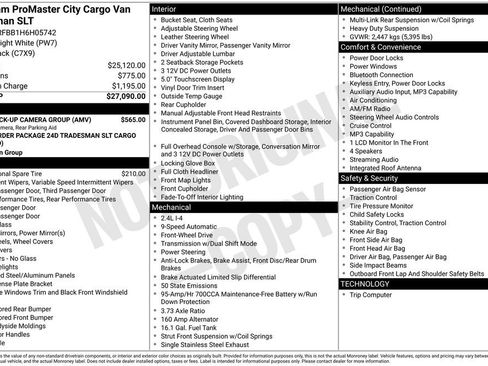Used 2017 RAM ProMaster City Tradesman SLT w/ Rear Back-up Camera Group image 27