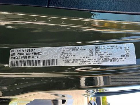 Used 2021 Jeep Wrangler Unlimited Sport AWD/4WD image 16