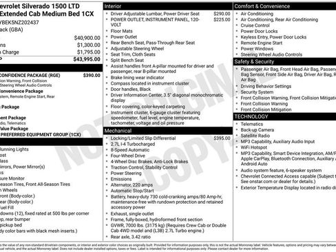 Used 2022 Chevrolet Silverado 1500 Custom w/ Safety Confidence Package AWD/4WD image 17