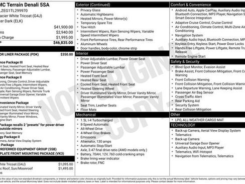 Used 2026 GMC Terrain Denali w/ LPO, Floor Liner Package AWD/4WD image 5