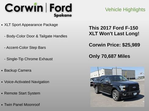 Used 2017 Ford F150 XLT w/ Equipment Group 302A Luxury AWD/4WD image 14