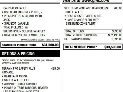 Used 2023 GMC Terrain SLE image 2