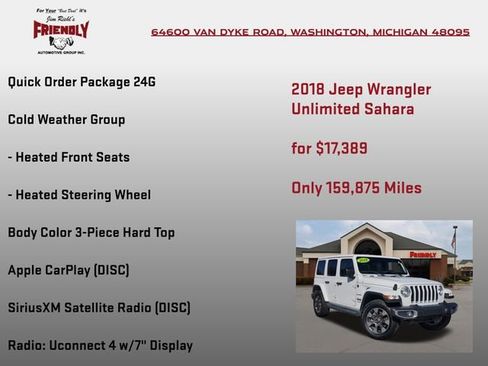 Used 2018 Jeep Wrangler Unlimited Sahara image 5