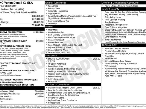 Used 2023 GMC Yukon XL Denali w/ Denali Reserve Package AWD/4WD image 32