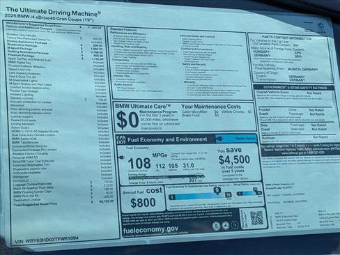 New 2026 BMW i4 eDrive40 w/ M Sport Package RWD image 20