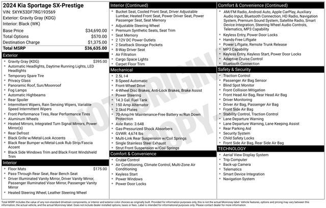 Used 2024 Kia Sportage SX FWD image 28
