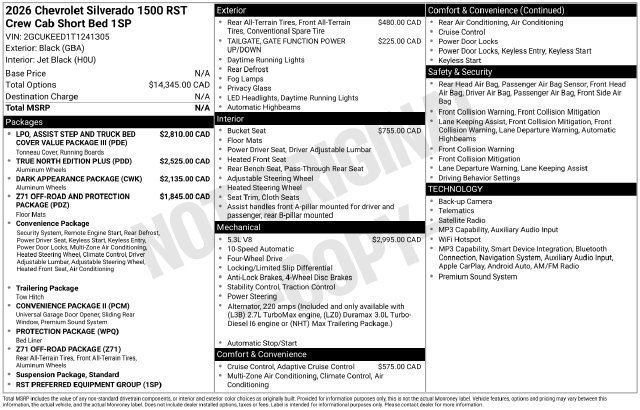 New 2026 Chevrolet Silverado 1500 RST AWD/4WD image 3