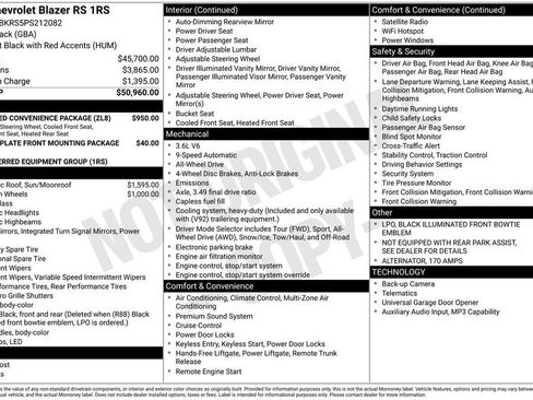 Used 2023 Chevrolet Blazer RS w/ Enhanced Convenience Package image 2