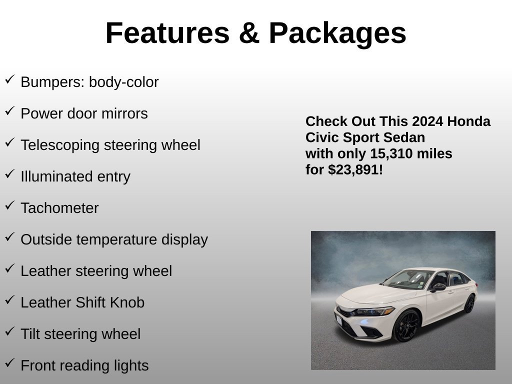 Certified 2024 Honda Civic Sport image 20