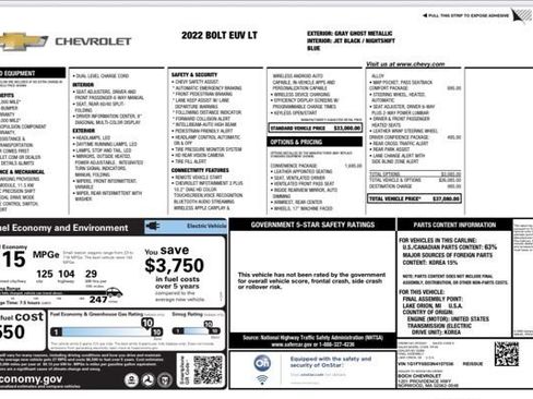 Used 2022 Chevrolet Bolt EUV LT w/ Convenience Package image 24