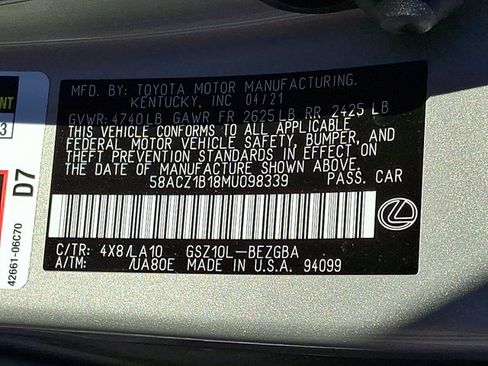 Used 2021 Lexus ES 350 w/ Accessory Package 2 FWD image 27