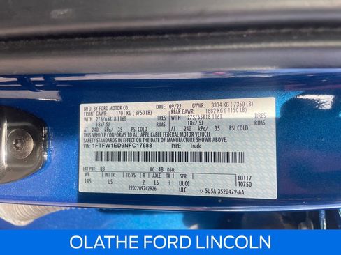 Certified 2022 Ford F150 XLT w/ Equipment Group 302A High image 22