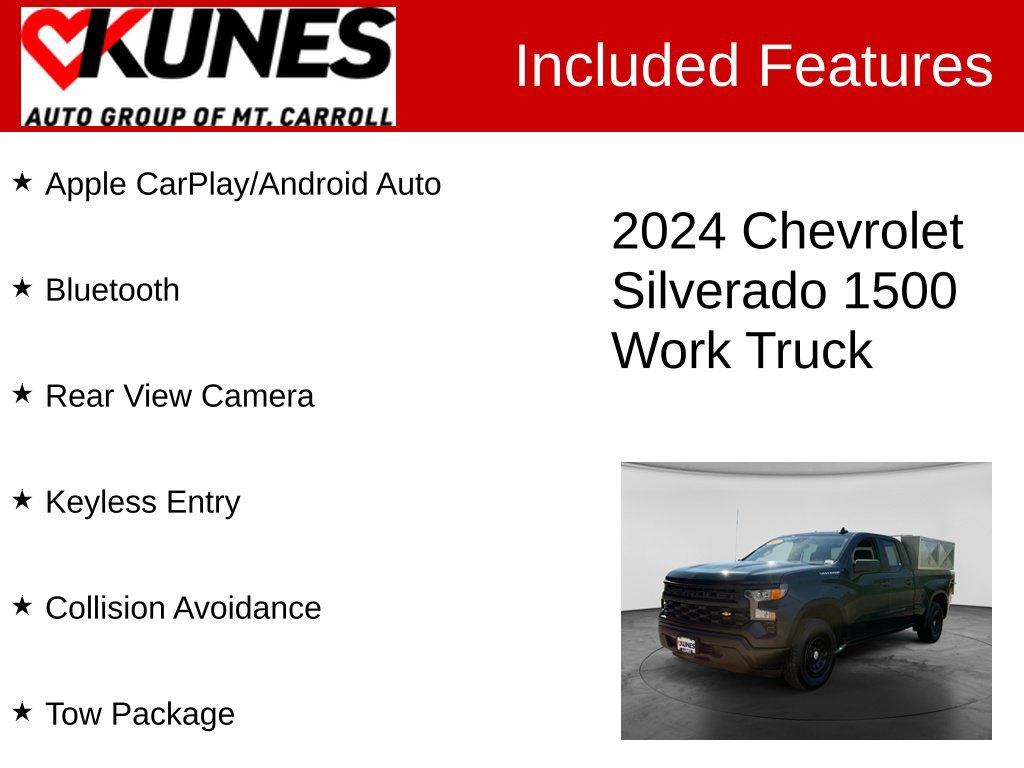 Used 2024 Chevrolet Silverado 1500 W/T w/ Trailering Package RWD image 3