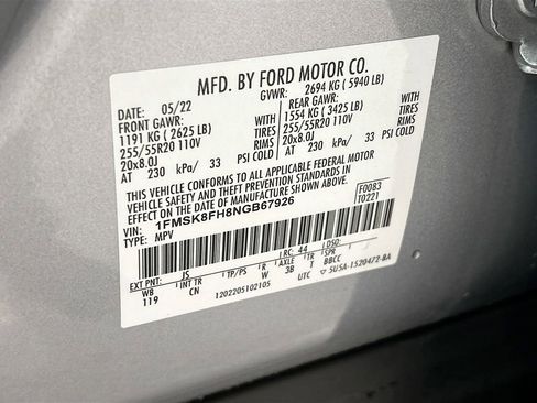 Used 2022 Ford Explorer Limited w/ Equipment Group 301A image 34