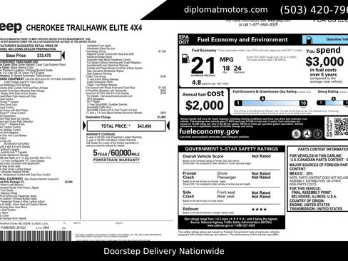 Used 2019 Jeep Cherokee Trailhawk image 2