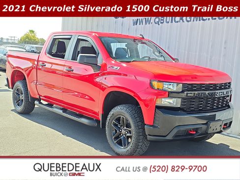 Used 2021 Chevrolet Silverado 1500 Custom Trail Boss w/ LPO, Dark Essentials Package AWD/4WD image 1