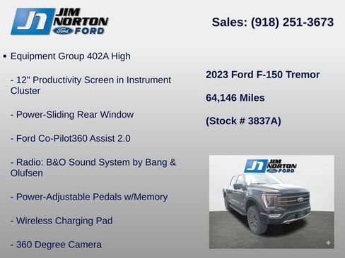 Used 2023 Ford F150 Tremor w/ Equipment Group 402A High AWD/4WD image 8