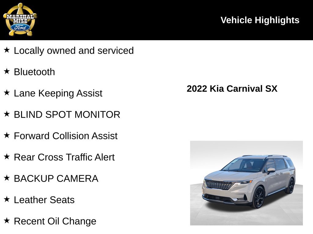 Used 2022 Kia Carnival SX FWD image 2