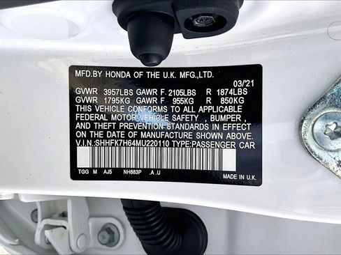 Used 2021 Honda Civic EX image 16