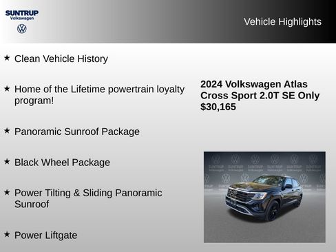 Used 2024 Volkswagen Atlas Cross Sport SE w/ Panoramic Sunroof Package AWD/4WD image 8